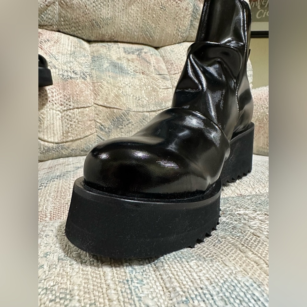 Authentic Leather Platform Italian Openclosedshoes - image 7